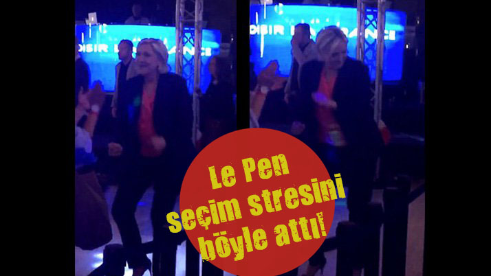 Le Pen seçim stresini dans ederek attı