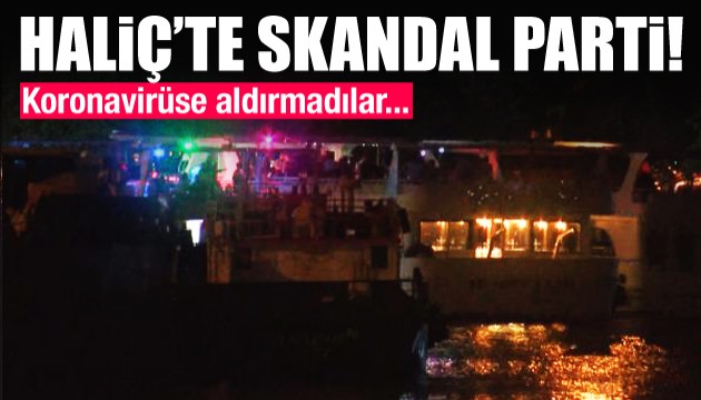 Koronavirüse aldırmadan Haliç'te yat partisi düzenlediler