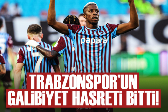 Trabzonspor un galibiyet hasreti bitti!