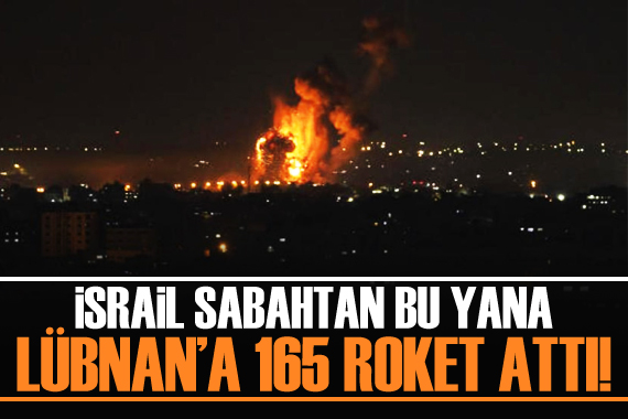 İsrail ordusu bu sabahtan itibaren Lübnan dan 165 roket atıldığını bildirdi