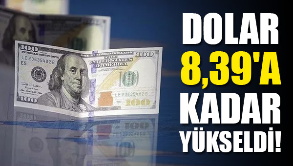 Dolar 8,39 a kadar yükseldi