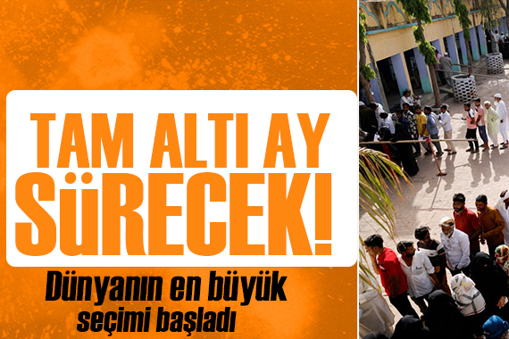 Hindistan da dünyanın en büyük seçimi başladı... 968 milyon seçmen sandık başına gidiyor