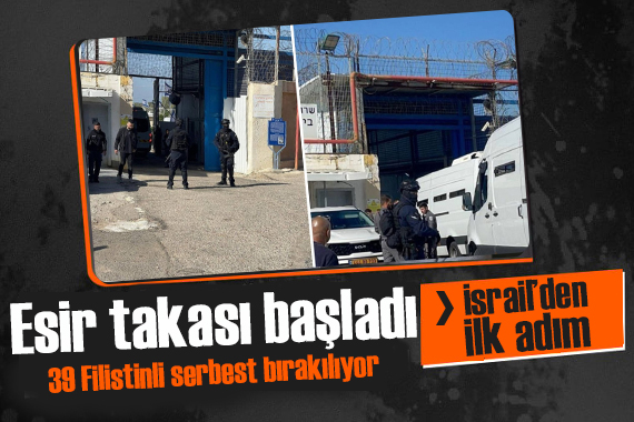 39 Filistinli rehine, serbest bırakılmak üzere Batı Şeria ya nakledildi!