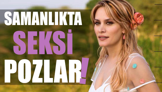 Ünlü oyuncudan seksi samanlık pozları