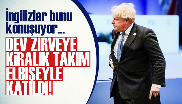 Boris Johnson kiralık takım elbise giydi