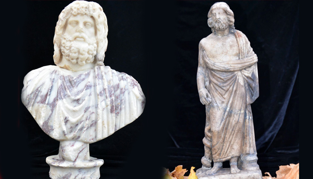 Asklepios heykelciği ve Serapis büstü bulundu