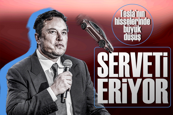 Tesla nın hisse değerinde büyük düşüş yaşandı, Elon Musk servet kaybetti!