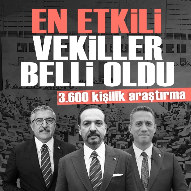 3600 kişilik araştırma: En etkili 10 milletvekili belirlendi