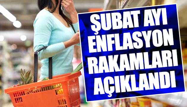 Şubat ayı enflasyonu açıklandı