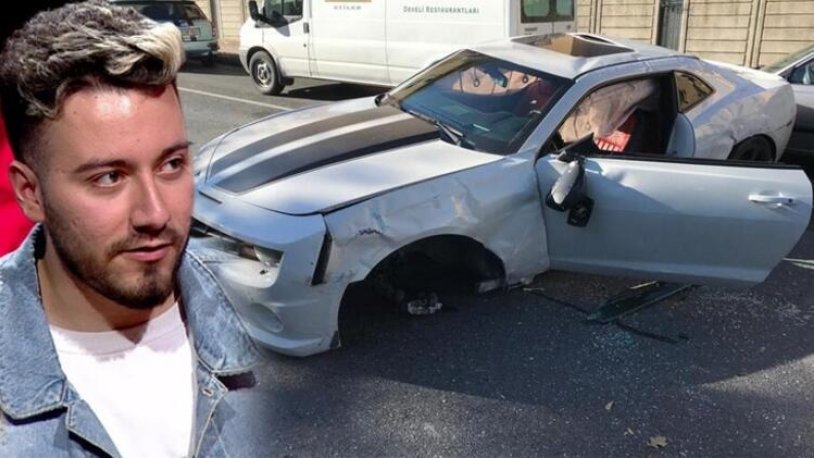 Enes Batur lüks otomobiliyle kaza yaptı