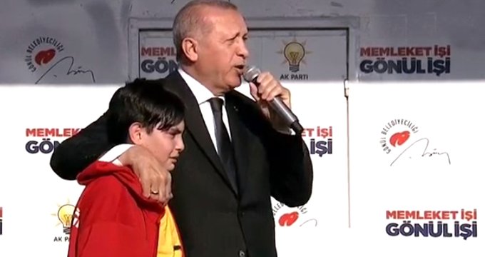 Küçük çocuk, Erdoğan ı duygulandırdı
