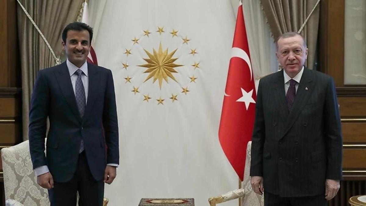 Erdoğan Katar Emiri  ile görüştü