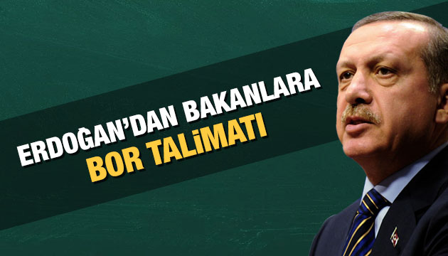 Erdoğan dan Bakanlara bor talimatı