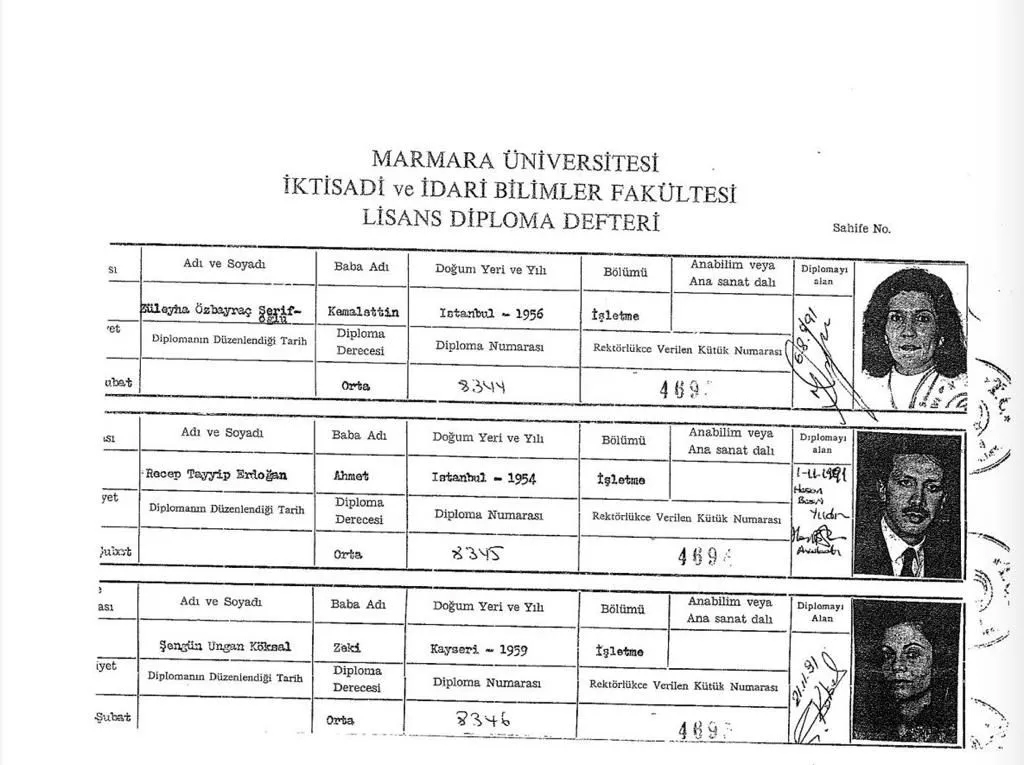 Marmara Üniversitesi nden Cumhurbaşkanı Erdoğan ın diploması için açıklama