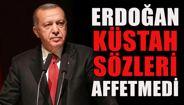 Cumhurbaşkanı Erdoğan küstahlığı affetmedi!