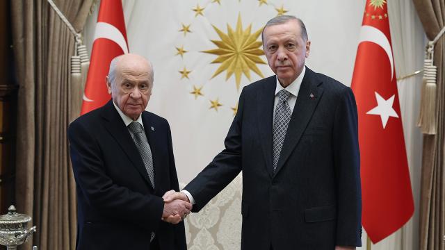 Erdoğan, Devlet Bahçeli yi kabul etti