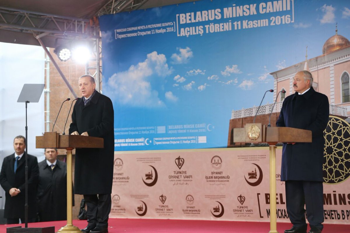 Erdoğan, Minsk Camisi ni açtı