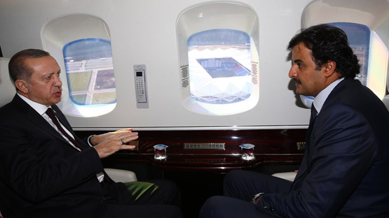 Erdoğan, Katar Emiri El-Tani yi karşıladı