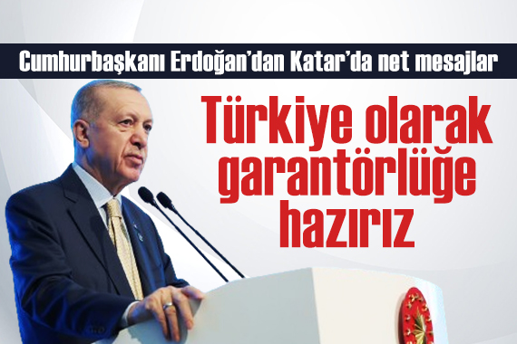 Cumhurbaşkanı Erdoğan, Körfez İşbirliği Konseyi Zirvesi nde konuştu: Türkiye olarak garantörlüğe hazırız