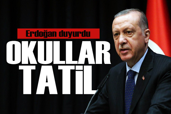 Erdoğan dan 30 Ekim müjdesi: Okullar tatil!