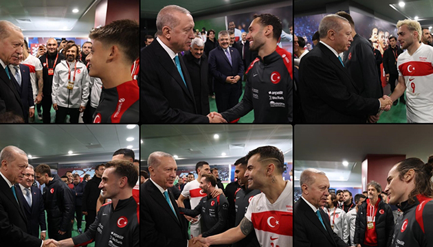 Erdoğan dan millilere tebrik