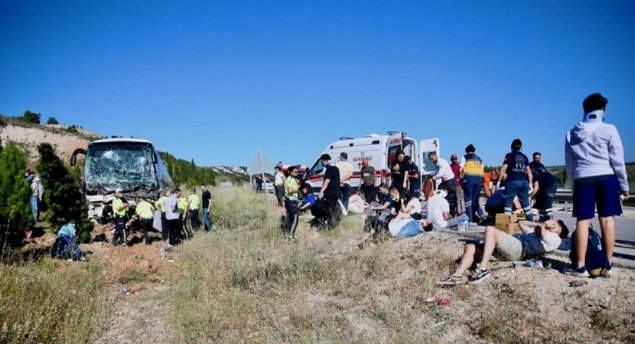 Eskişehir de yolcu otobüsü kazası!