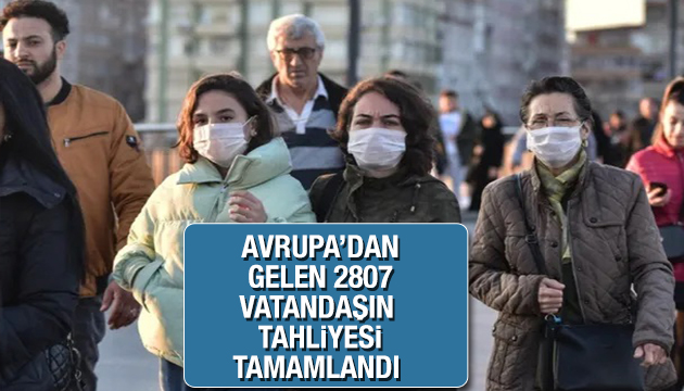 Avrupa dan gelen yolcu tahliyesi tamamlandı