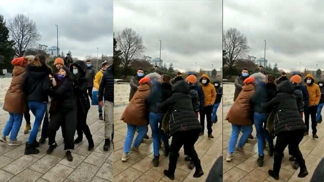 TBMM önünde ‘Regl ürünleri ücretsiz olsun’ protestosuna gözaltı!