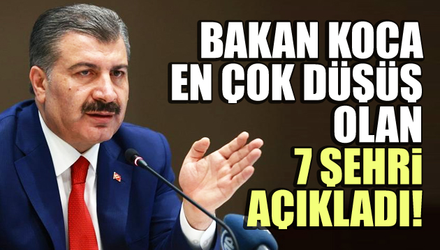 Bakan Koca en çok düşüş olan 7 ili açıkladı!