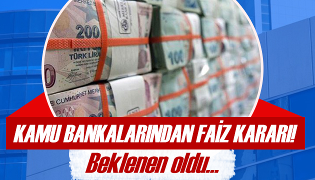 Kamu bankalarından faiz indirimi!