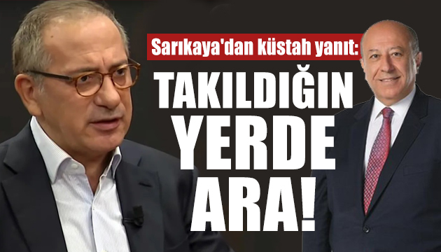 Sarıkaya dan Altaylı ya küstah yanıt: Takıldığın yerde ara!