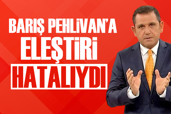 Fatih Portakal dan Barış Pehlivan a eleştiri: Yaptığı hatalıydı