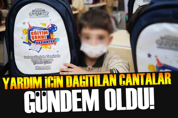 Fatma Şahin in dağıttığı çantalar gündem oldu