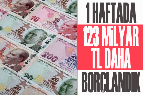 1 haftada 123 milyar TL daha borçlandık