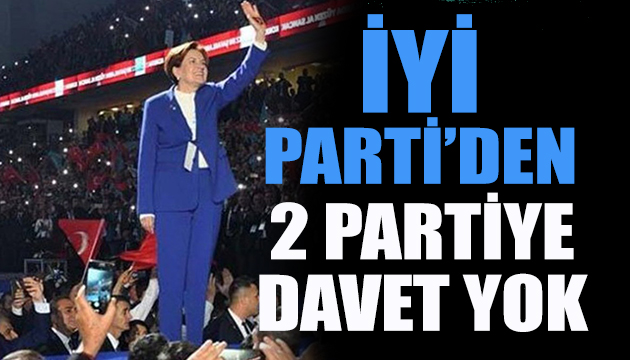 Kurultaya iki parti davet edilmedi