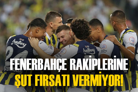 Fenerbahçe rakiplerine şut fırsatı bile vermiyor