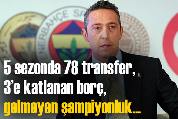 Ali Koç, 5 sezonda 78 transfer yaptı; toplam borcu 3 e katladı