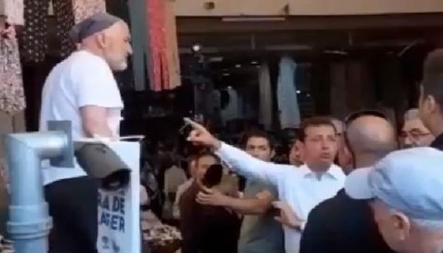 Pazarda esnaf ile İmamoğlu tartıştı