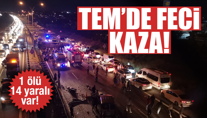 TEM Otoyolu nda feci kaza! Çok sayıda yaralı var