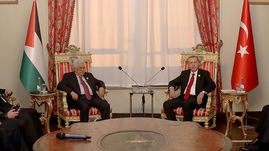 Filistin Devlet Başkanı ile görüştü