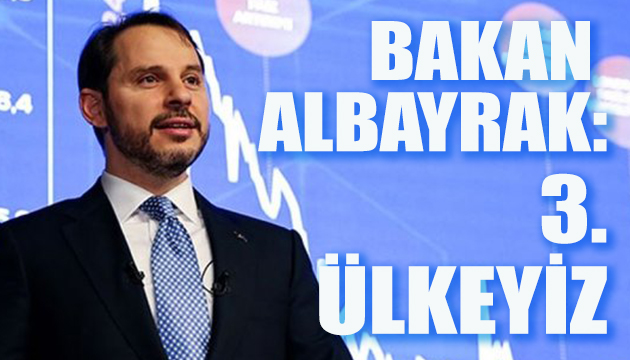 Bakan Albayrak: 3. sıradayız