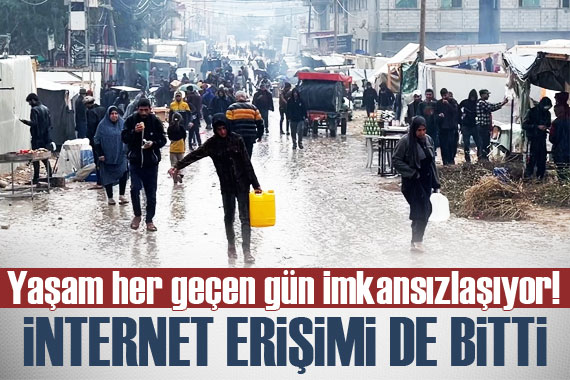 Gazze nin güneyinde internet hizmetleri kesildi!