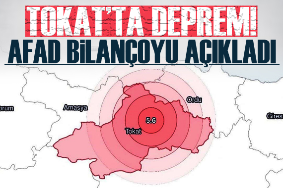 Tokat ta 5,6 büyüklüğünde deprem!