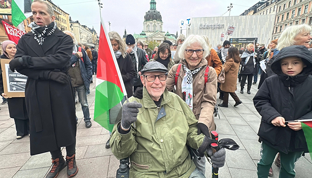 İsveç te Gazze protestosu