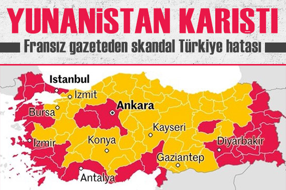 Fransız gazeteden Yunanistan ı karıştıran Türkiye seçim haritası