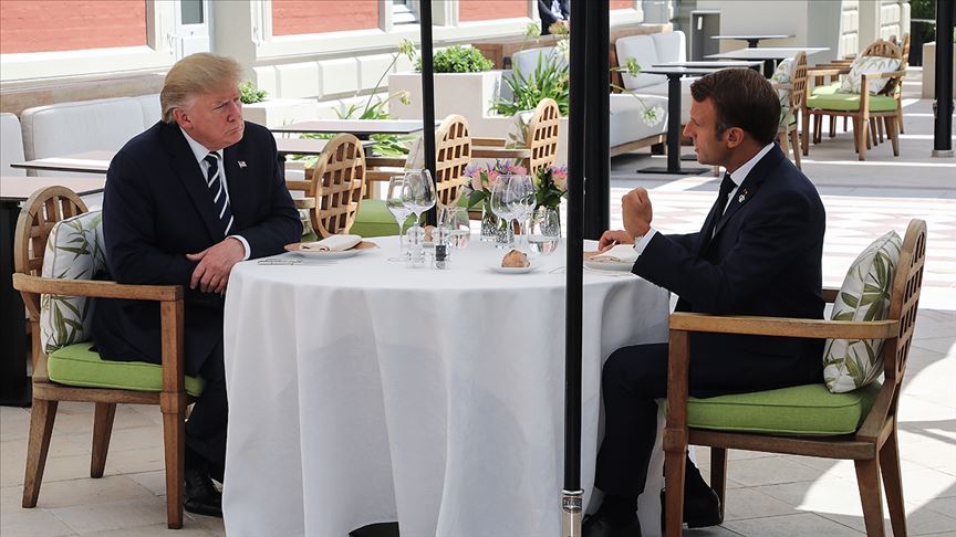 Macron ve Trump bir araya geldi