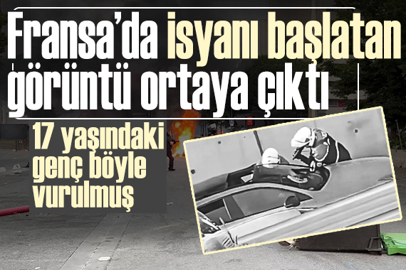 Fransa da 17 yaşındaki gencin polis tarafından vurulduğu görüntüler ortaya çıktı