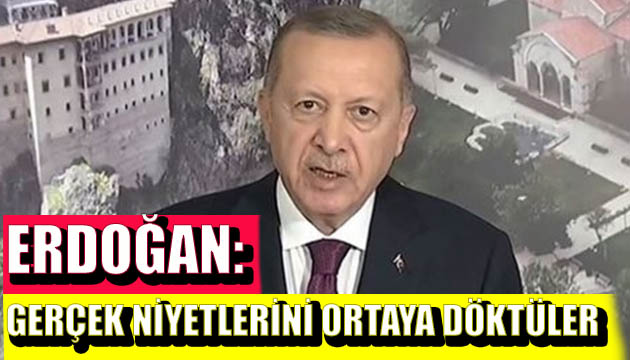 Erdoğan: Gerçek niyetlerini ortaya döktüler