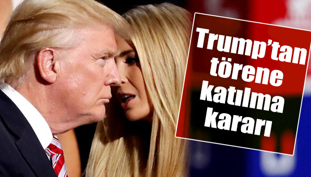 Trump tan törene katılma kararı