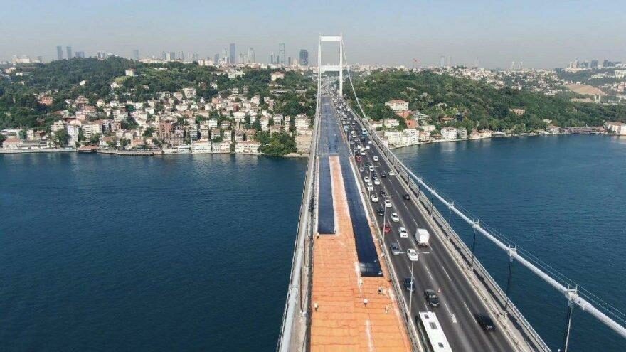 Fatih Sultan Mehmet Köprüsü nün halatları değişiyor